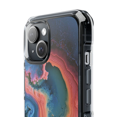 Luminous Resonance · Clear Impact Magnetic Phone Case for iPhone · Blue