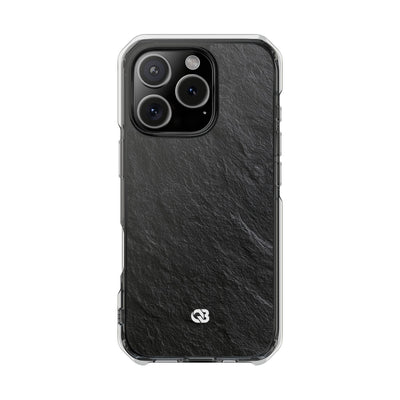 Obsidian Slate · Clear Impact Magnetic Phone Case for iPhone ·  Black