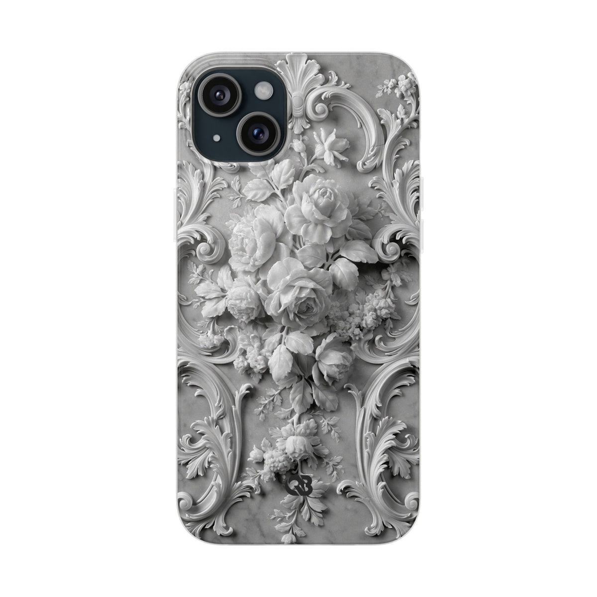 Rococo Marble Rose · Lite Phone Case for iPhone ·  White