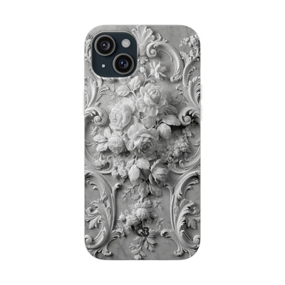 Rococo Marble Rose · Lite Phone Case for iPhone ·  White