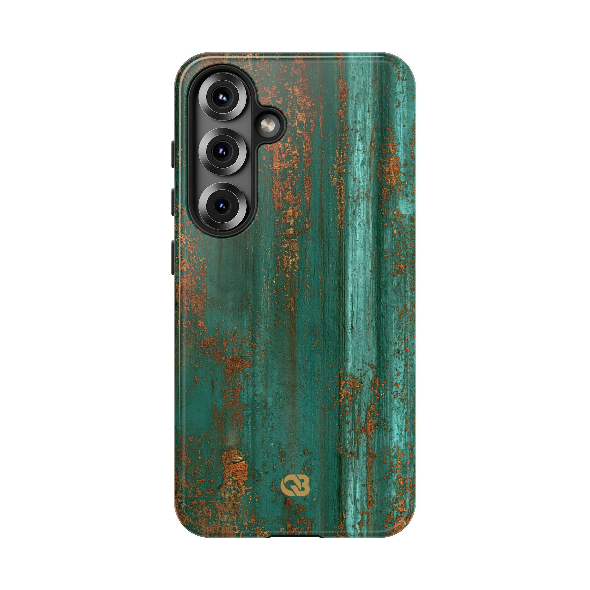 Teal Tough Phone Case for Samsung - Verdigris Copper Siding