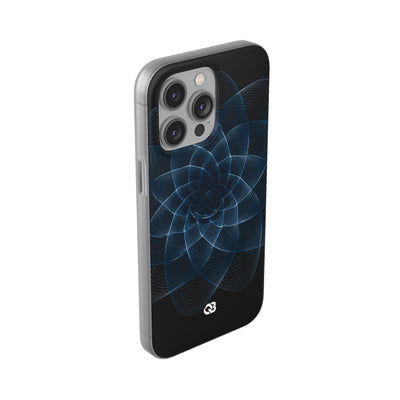 Blue Lite Phone Case for iPhone - Cobalt Geometric Bloom