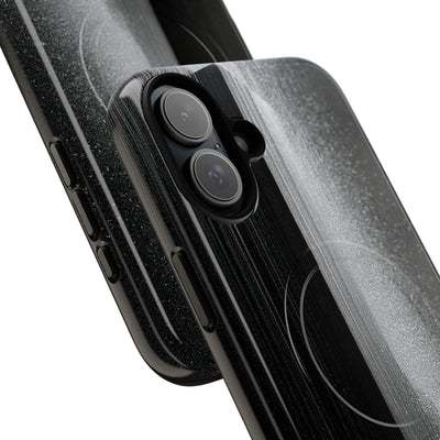 Black Tough 2.0 Magsafe Phone Case for iPhone - Brutalist Pixel Monolith