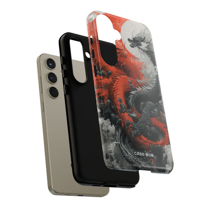 Twin Dragons Crimson Samsung S24 Plus Case - Tough