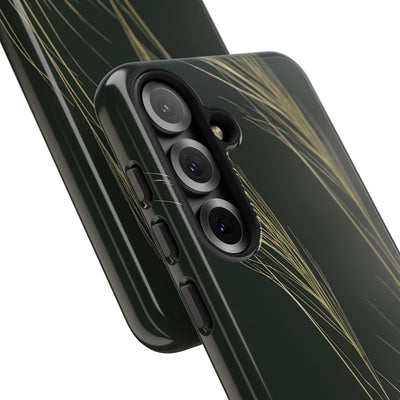 Green Tough Phone Case for Samsung - Midnight Gilded Grass