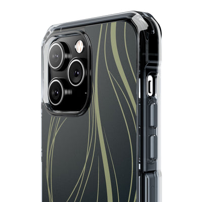 Green Impact MagSafe Phone Case for iPhone - Obsidian Sage Flow