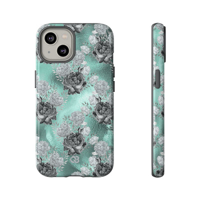 Frost Mint Floral · Tough Capa para iPhone