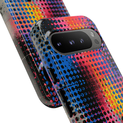 Chromatic Halftone Grid · Tough Phone Case for Pixel ·  Blue