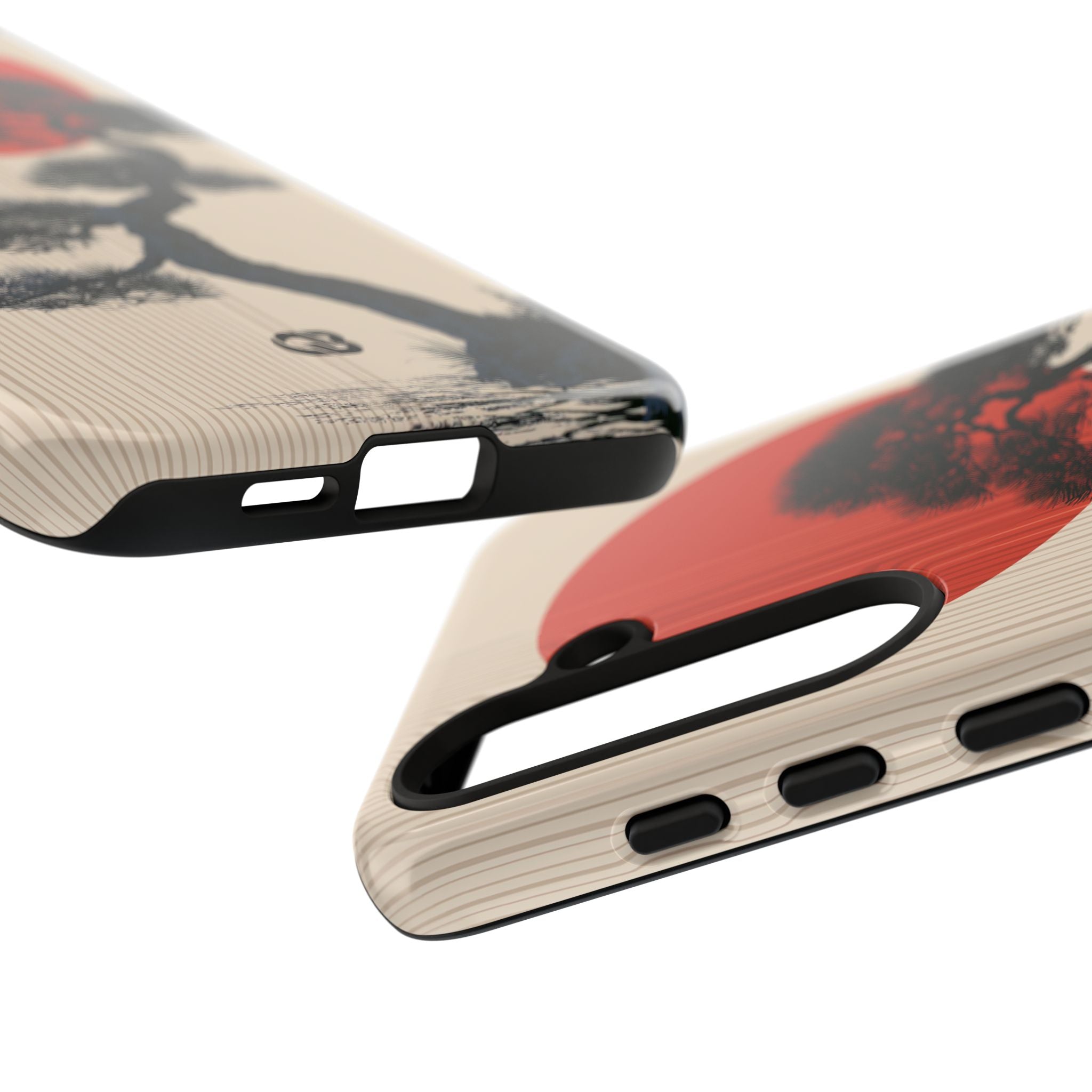 Beige Tough Phone Case for Samsung - Kyoto Crimson Pine