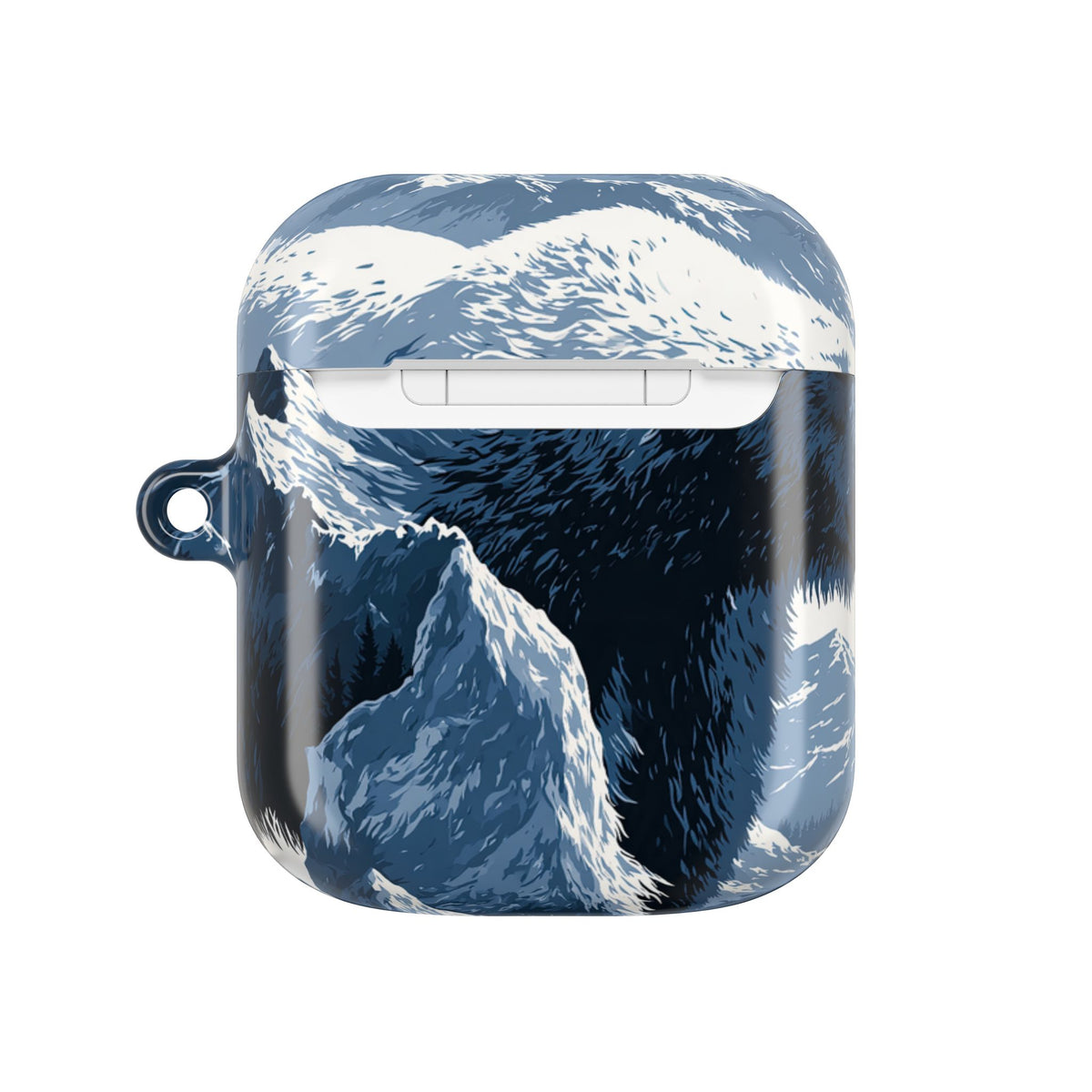 Fjord Summit Bear · Hard Case for AirPods & AirPods Pro · Blue