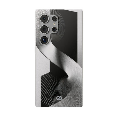 Grey Lite Phone Case for Samsung - Obsidian Moiré Wave