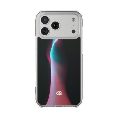 Neon Pixel Flow · Clear Impact Magnetic Phone Case for iPhone · Black