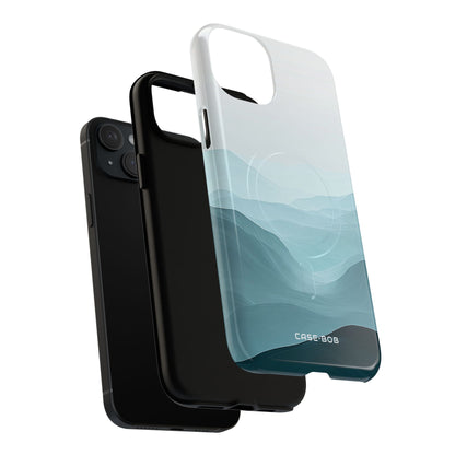 Teal Mist Mountains iPhone 15 Plus Skal - Tough+