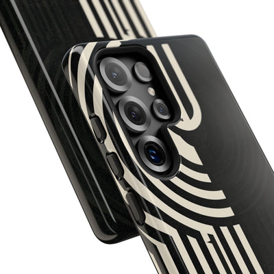 Beige Tough Phone Case for Samsung - Monolith Ivory Signal