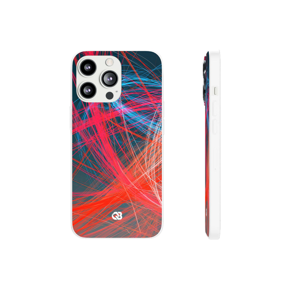 Neon Fiber Stream · Lite Phone Case for iPhone ·  Red