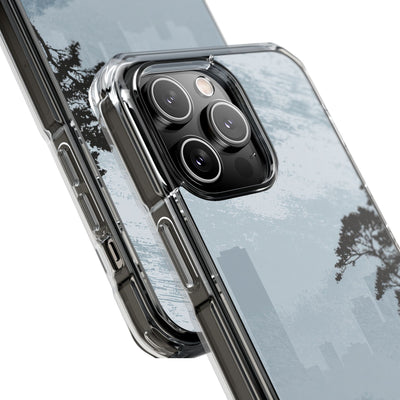 Grey Impact MagSafe Phone Case for iPhone - Steel Slate Zen