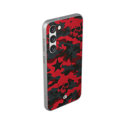 Crimson Skull Camo · Lite Phone Case for Samsung · Red