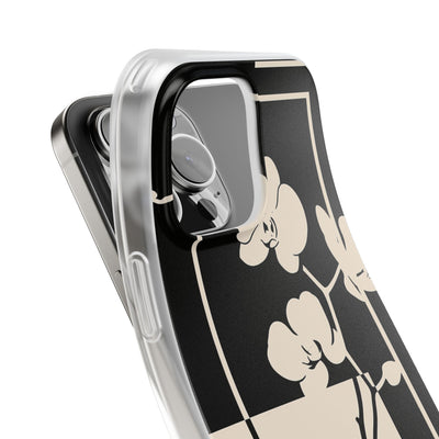 Beige Lite Phone Case for iPhone - Nocturnal Orchid Frame