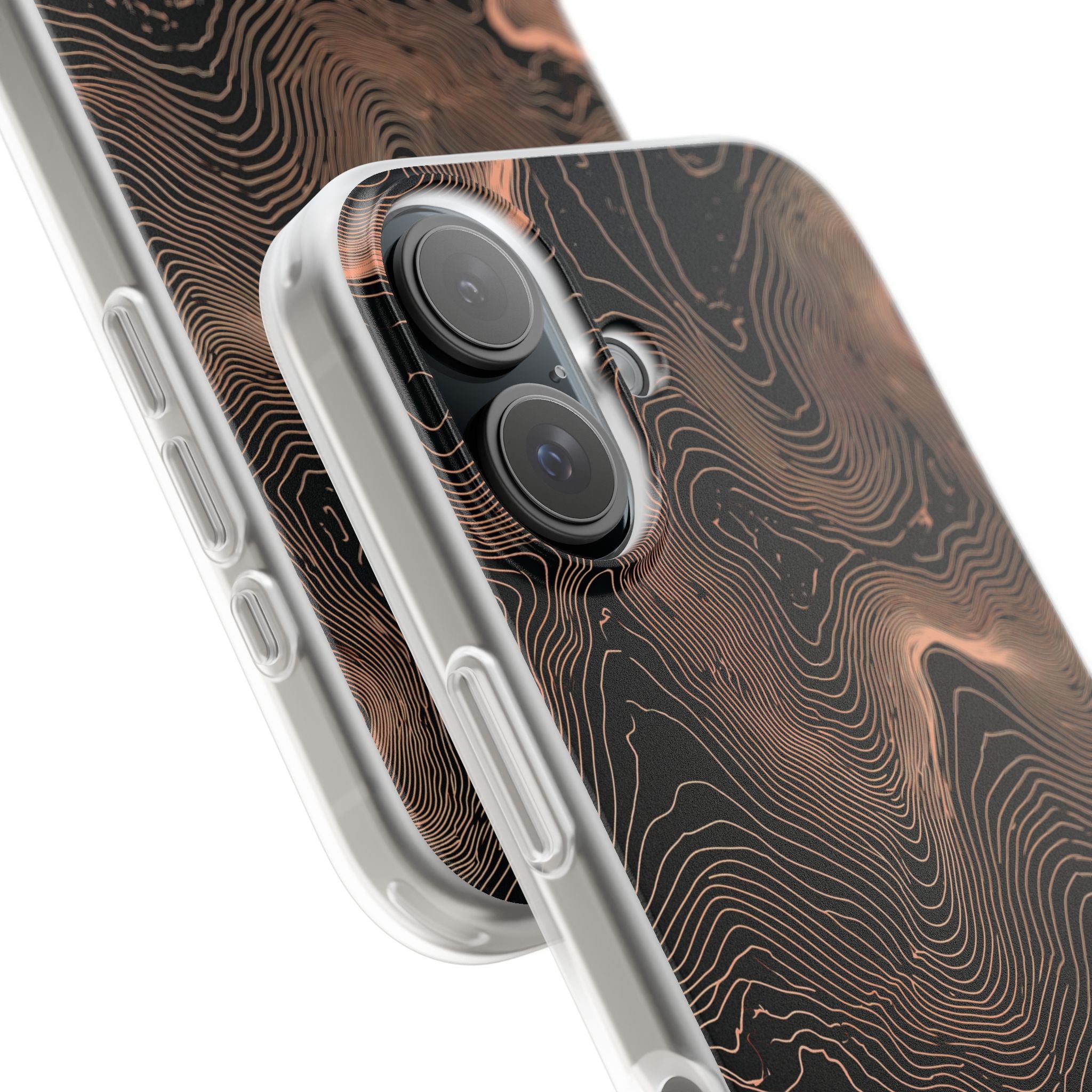 Orange Lite Phone Case for iPhone - Salmon Ridge Topo
