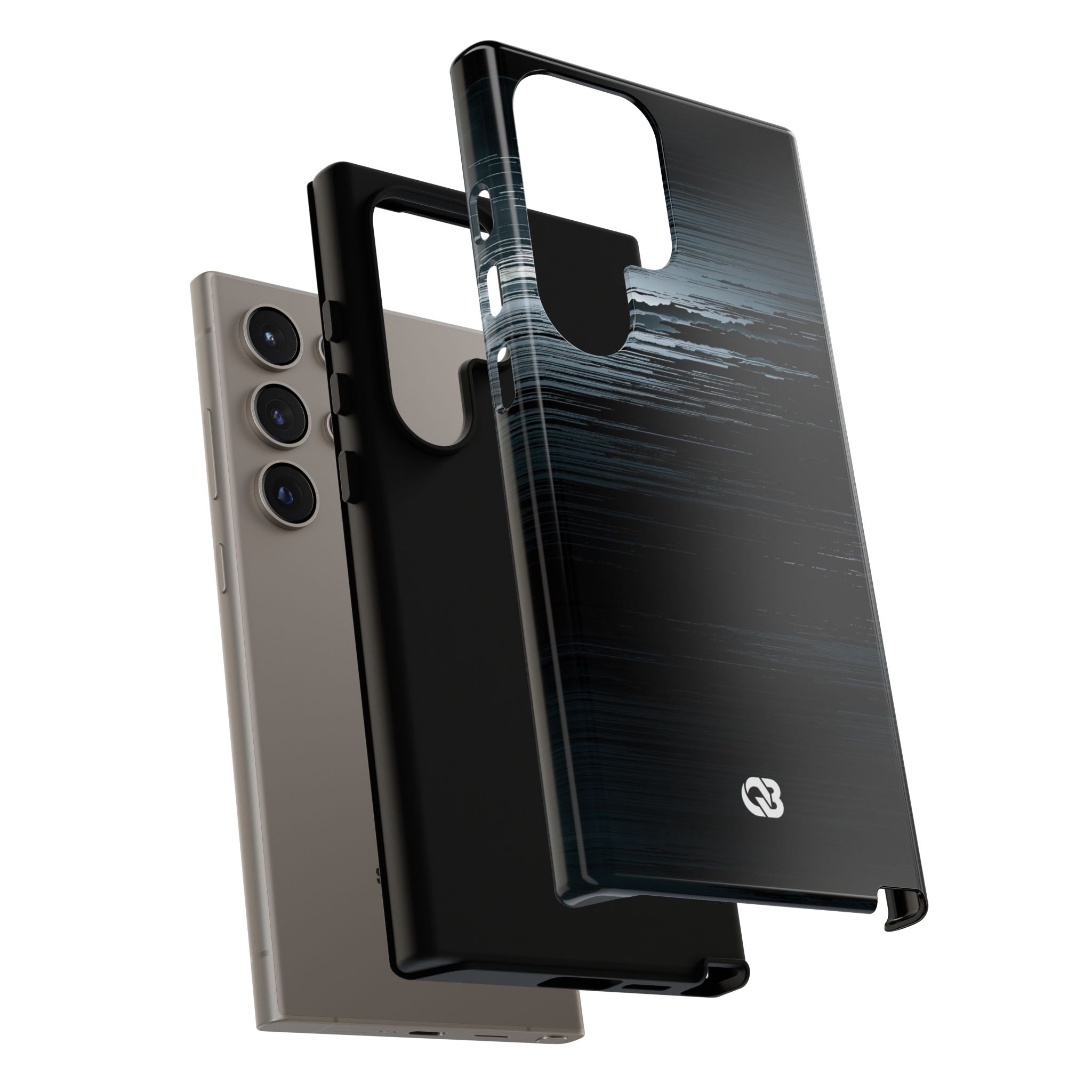 Black Tough Phone Case for Samsung - Frozen Signal Glitch
