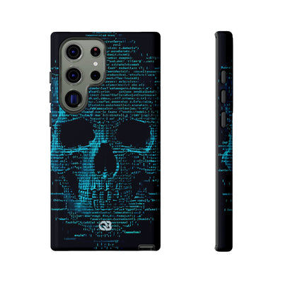 Cyan Glitch Skull · Tough Phone Case for Samsung