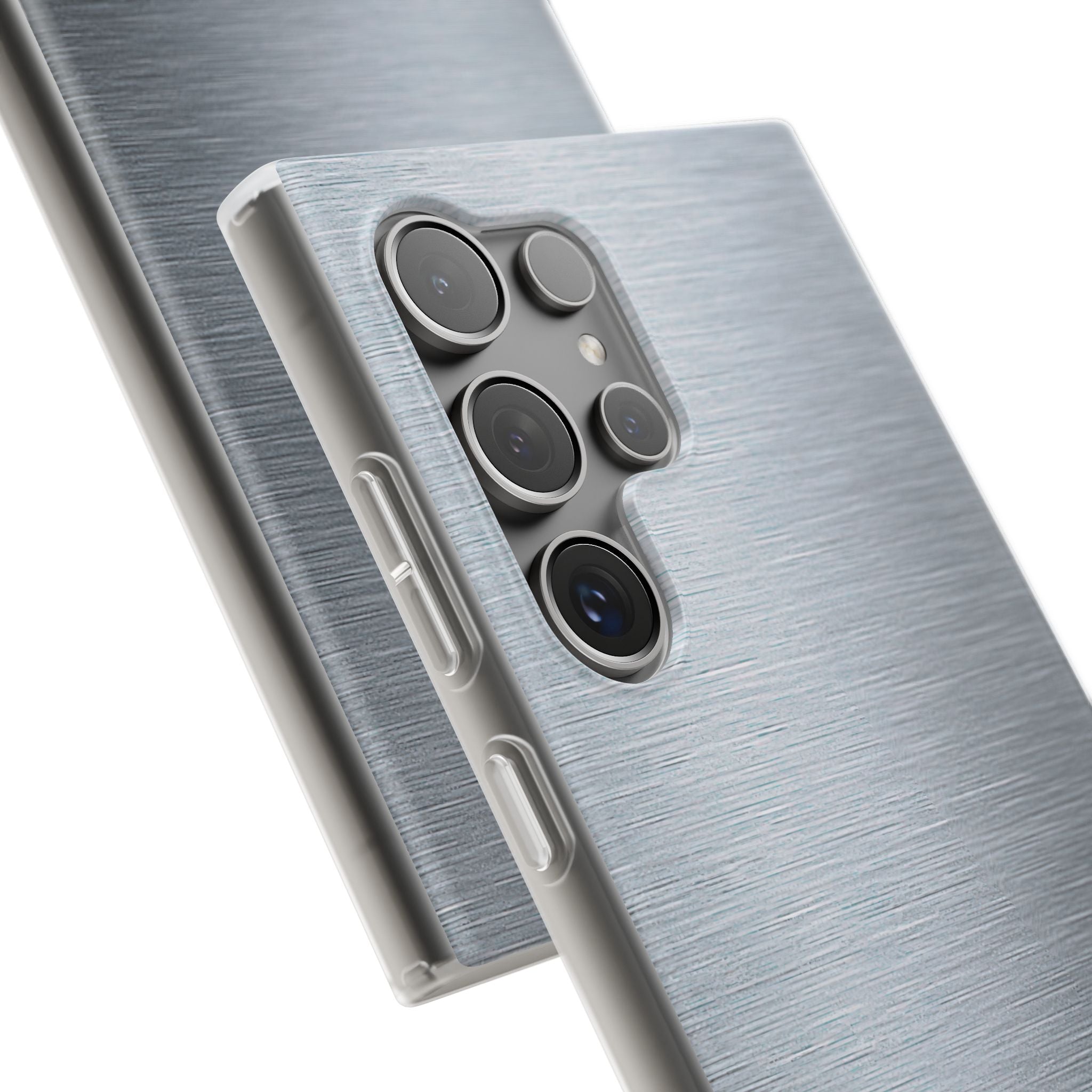 Silver Lite Phone Case for Samsung - Satin Chrome Grain