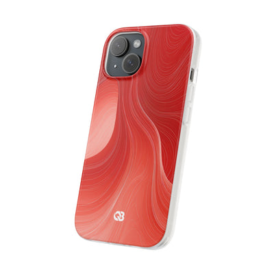Red Lite Phone Case for iPhone - Crimson Silk Strands