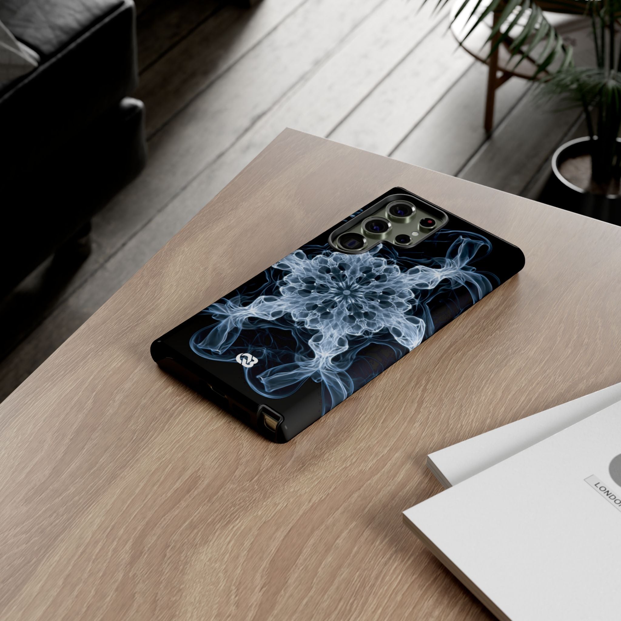 Blue Tough Phone Case for Samsung - Glacial Smoke Crown
