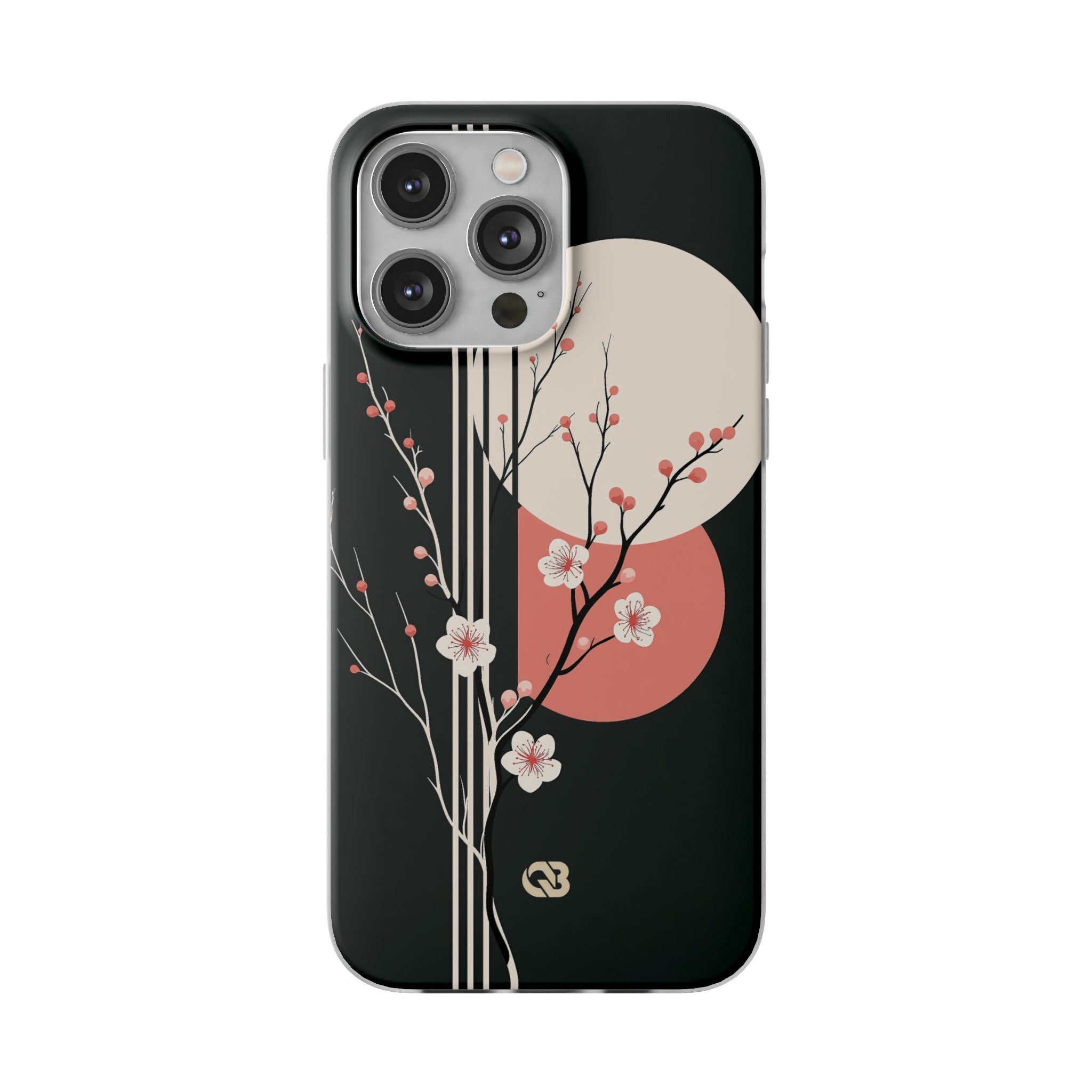 Black Lite Phone Case for iPhone - Kyoto Midnight Blossom