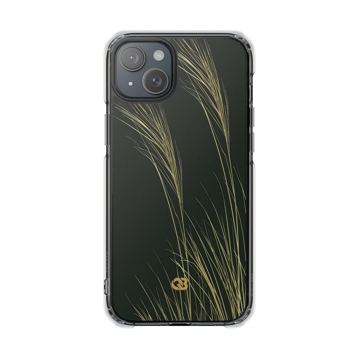 Golden Whispering Reeds · Clear Impact Magnetic Phone Case for iPhone ·  Green