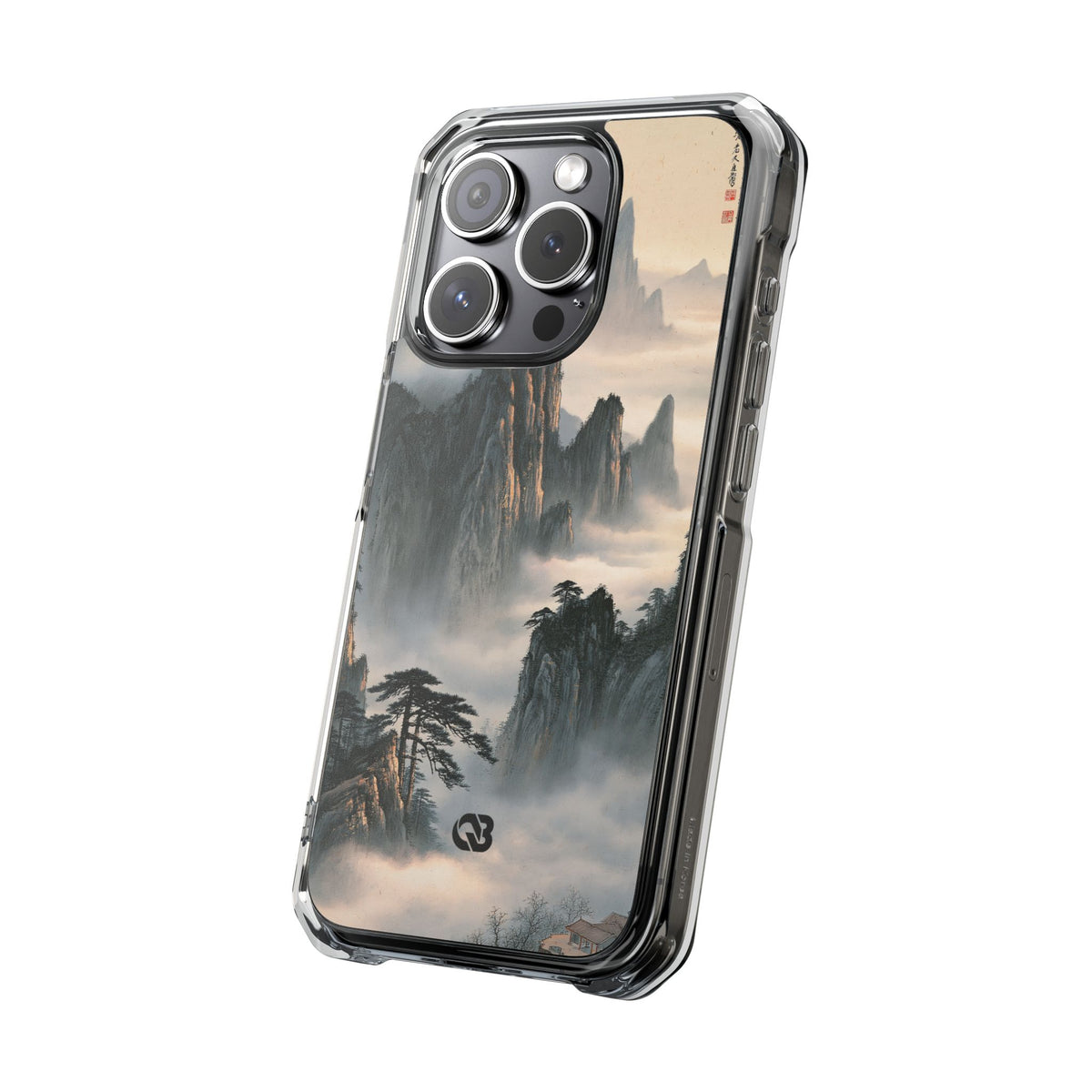 Sacred Mountain Mist · Clear Impact Magnetic Phone Case for iPhone · Beige