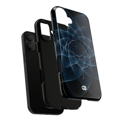 Blue Tough 2.0 Magsafe Phone Case for iPhone - Cobalt Geometric Bloom