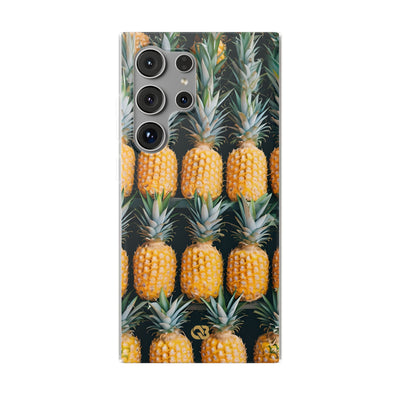 Gilded Pineapple Rows · Soft Phone Case for Samsung