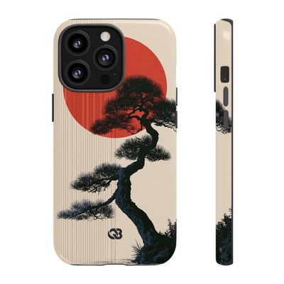 Crimson Sun Bonsai · Tough Phone Case for iPhone · Beige
