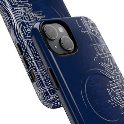 Blue Tough 2.0 Magsafe Phone Case for iPhone - Cobalt Circuit Logic
