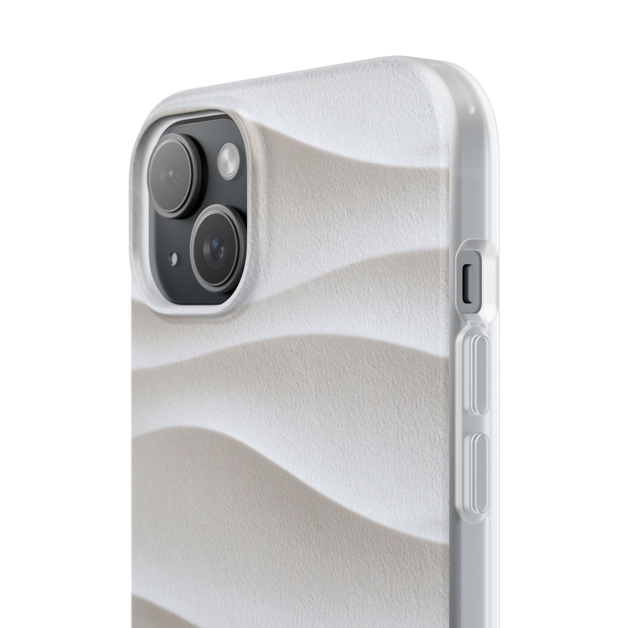White Lite Phone Case for iPhone - Arctic Flow Ridges