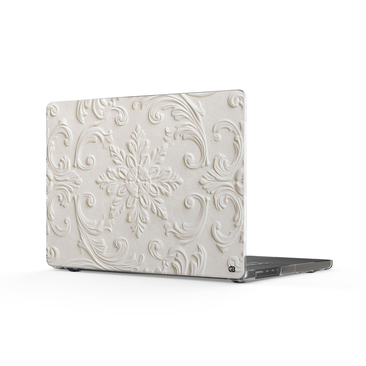 Sculpted Acanthus Relief · Clear Hard Case for MacBook · White