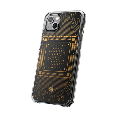 Gold Impact MagSafe Phone Case for iPhone - Cyber Gold Processor