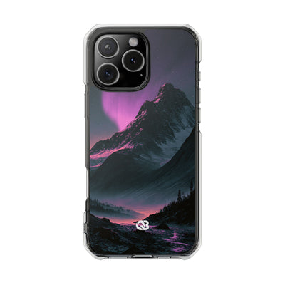 Arctic Aurora Summit · Clear Impact Magnetic Phone Case for iPhone · Black