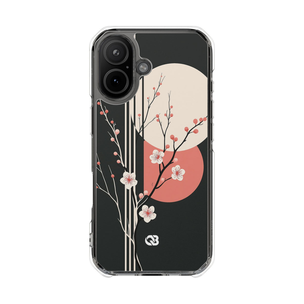 Nocturne Sakura Branch · Clear Impact Magnetic Phone Case for iPhone ·  Black