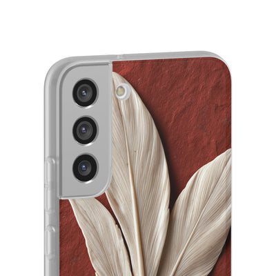 Carved Ivory Plume · Lite Phone Case for Samsung · Red