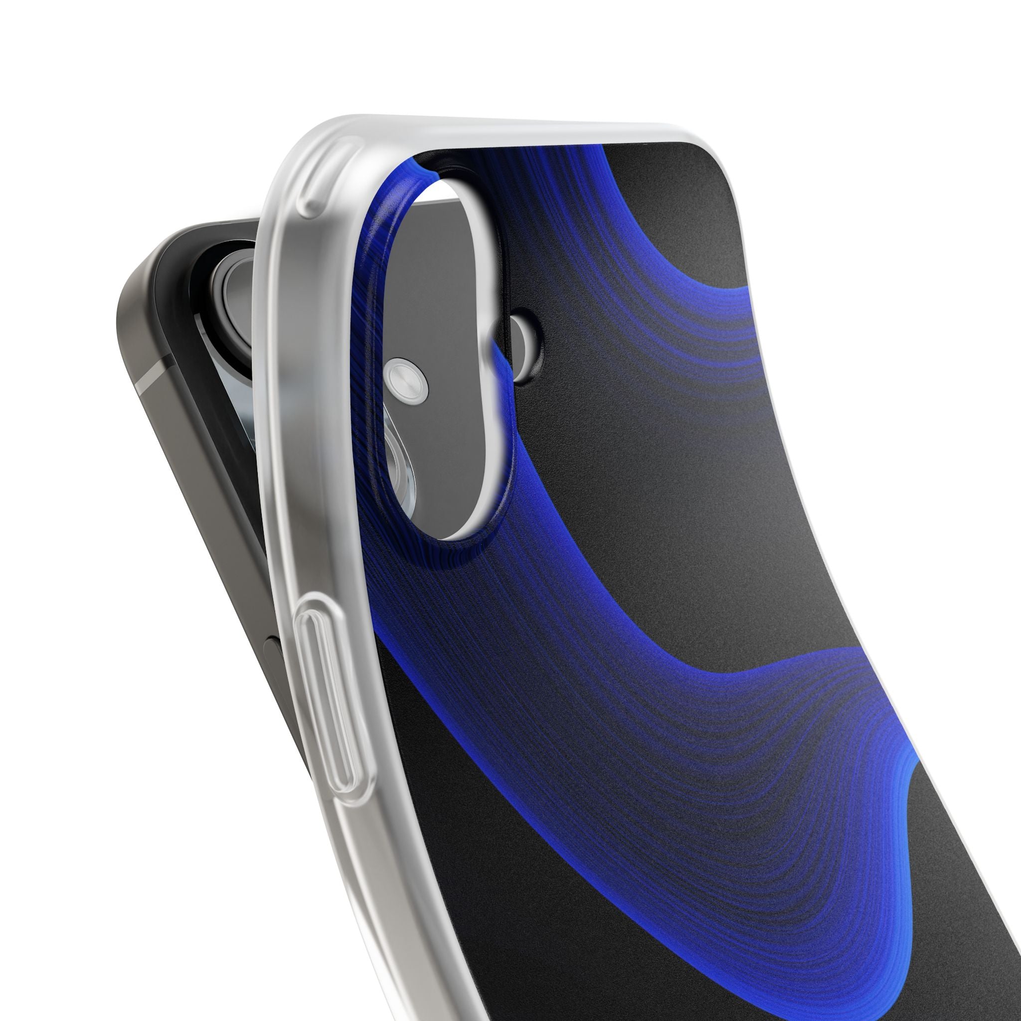 Blue Lite Phone Case for iPhone - Electric Cobalt Flow