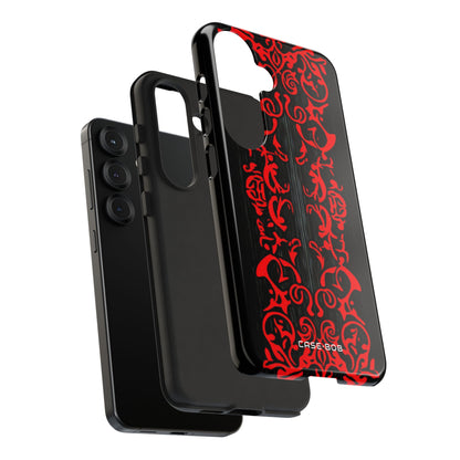 Crimson Spiral Samsung S25 Case - Tough