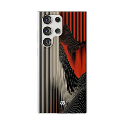 Red Lite Phone Case for Samsung - Crimson Pulse Topo