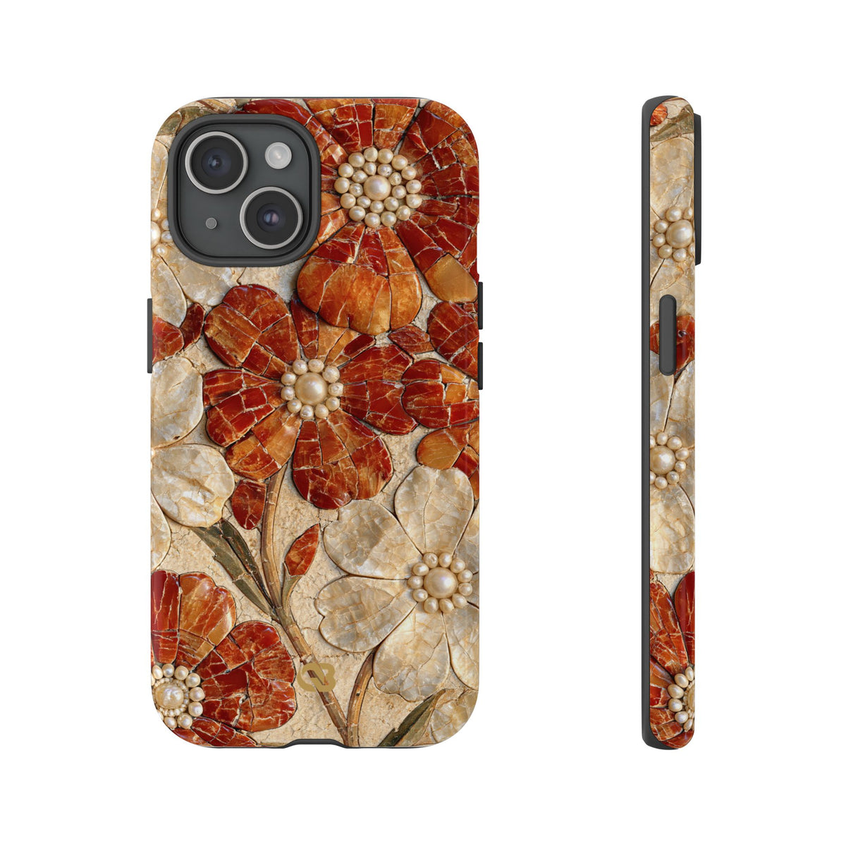 Carnelian Pearl Bloom · Tough Phone Case for iPhone · Orange