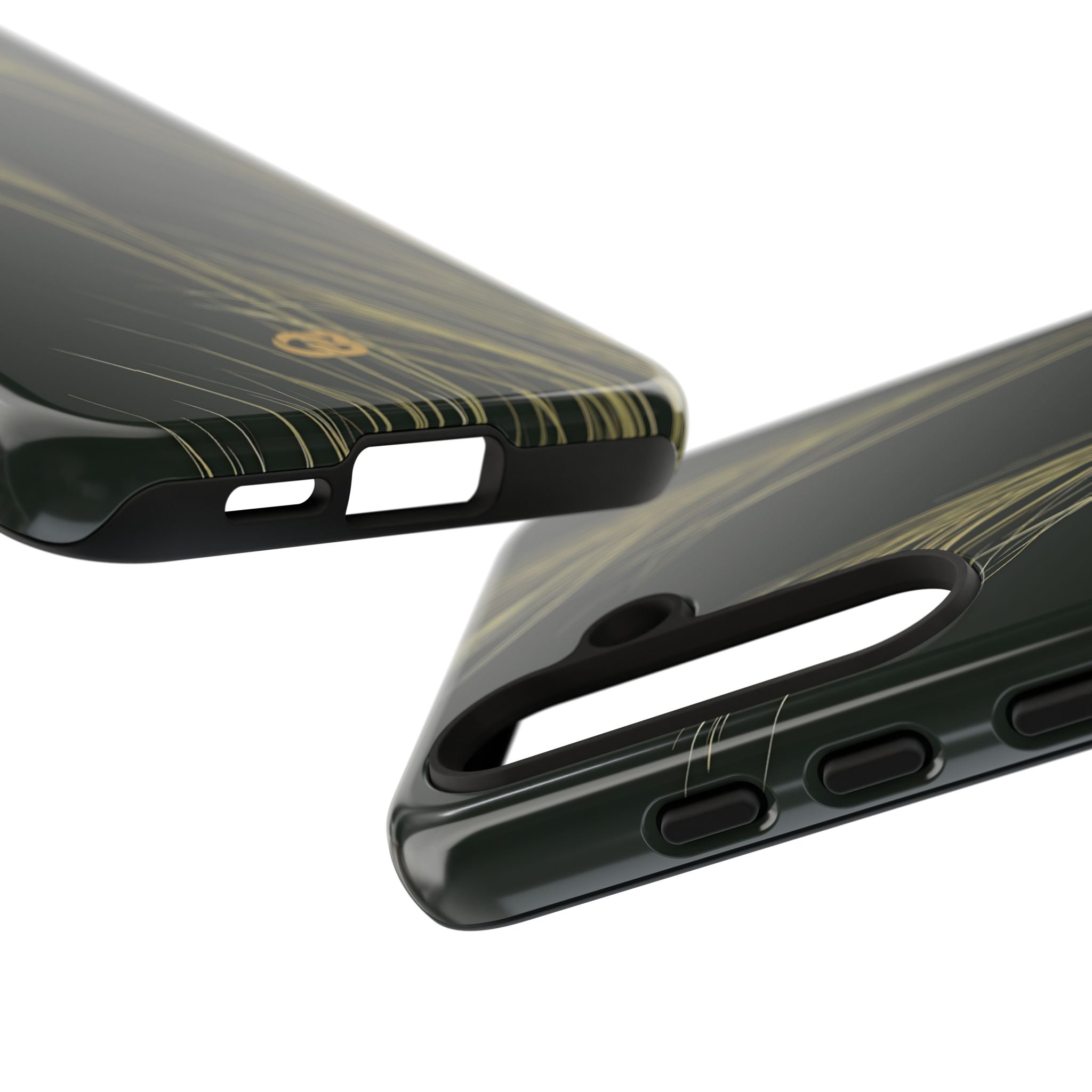 Green Tough Phone Case for Samsung - Midnight Gilded Grass