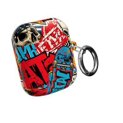 Skate Skull Riot · Hard Case for AirPods & AirPods Pro · Red