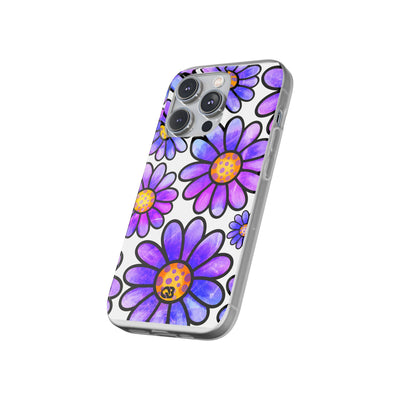 Violet Grunge Bloom · Soft Hoesje voor iPhone