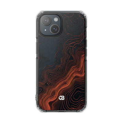 Black Impact MagSafe Phone Case for iPhone - Volcanic Basalt Map