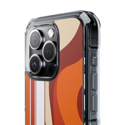 Orange Impact MagSafe Phone Case for iPhone - Terracotta Metro Line
